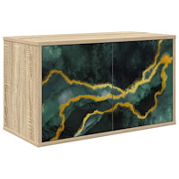 vidaXL Väggmonterad TV-skåp WIJHE 69 x 33 x 40 cm Sonoma-ek
