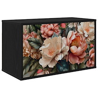 vidaXL Väggmonterad TV-skåp BORNE 69 x 33 x 40 cm Svart ek
