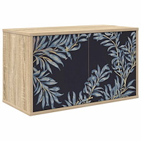 vidaXL Väggmonterad TV-skåp DOKKUM 69 x 33 x 40 cm Sonoma-ek