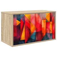 vidaXL Väggmonterad TV-skåp HEESCH 69 x 33 x 40 cm Sonoma-ek