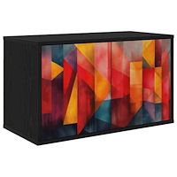 vidaXL Väggmonterad TV-skåp HEESCH 69 x 33 x 40 cm Svart ek