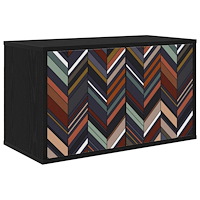 vidaXL Väggmonterad TV-skåp OMMEN 69 x 33 x 40 cm Svart ek