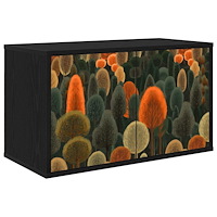 vidaXL Väggmonterad TV-skåp ZAANDAM 69 x 33 x 40 cm Svart ek