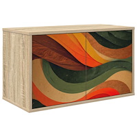 vidaXL Väggmonterad TV-skåp BONN 69 x 33 x 40 cm Sonoma-ek
