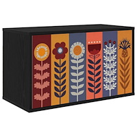 vidaXL Väggmonterad TV-skåp ESSEN 69 x 33 x 40 cm Svart ek