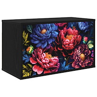 vidaXL Väggmonterad TV-skåp KIEL 69 x 33 x 40 cm Svart ek