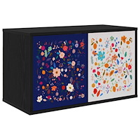 vidaXL Väggmonterad TV-skåp MAINZ 69 x 33 x 40 cm Svart ek
