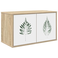 vidaXL Väggmonterad TV-skåp HANAU 69 x 33 x 40 cm Sonoma-ek