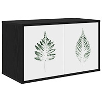 vidaXL Väggmonterad TV-skåp HANAU 69 x 33 x 40 cm Svart ek