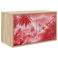vidaXL Väggmonterad TV-skåp AACHEN 69 x 33 x 40 cm Sonoma-ek