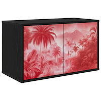 vidaXL Väggmonterad TV-skåp AACHEN 69 x 33 x 40 cm Svart ek
