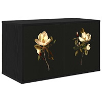 vidaXL Väggmonterad TV-skåp BREMEN 69 x 33 x 40 cm Svart ek