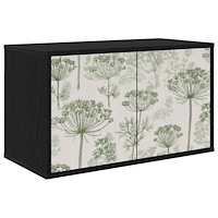 vidaXL Väggmonterad TV-skåp GOTHA 69 x 33 x 40 cm Svart ek