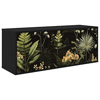 vidaXL Väggmonterad TV-skåp RHENEN 102 x 33 x 40 cm Svart ek