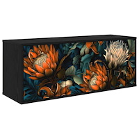 vidaXL Väggmonterad TV-skåp LOCHEM 102 x 33 x 40 cm Svart ek