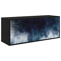 vidaXL Väggmonterad TV-skåp RAALTE 102 x 33 x 40 cm Svart ek