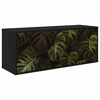 vidaXL Väggmonterad TV-skåp ELBURG 102 x 33 x 40 cm Svart ek