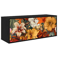 vidaXL Väggmonterad TV-skåp GENNEP 102 x 33 x 40 cm Svart ek