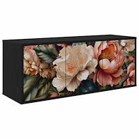 vidaXL Väggmonterad TV-skåp BORNE 102 x 33 x 40 cm Svart ek