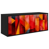 vidaXL Väggmonterad TV-skåp HEESCH 102 x 33 x 40 cm Svart ek
