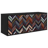 vidaXL Väggmonterad TV-skåp OMMEN 102 x 33 x 40 cm Svart ek