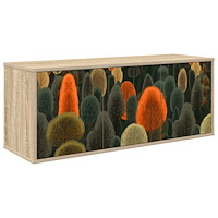 vidaXL Väggmonterad TV-skåp ZAANDAM 102 x 33 x 40 cm Sonoma-ek