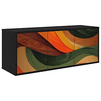 vidaXL Väggmonterad TV-skåp BONN 102 x 33 x 40 cm Svart ek