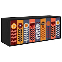 vidaXL Väggmonterad TV-skåp ESSEN 102 x 33 x 40 cm Svart ek