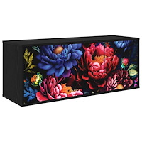 vidaXL Väggmonterad TV-skåp KIEL 102 x 33 x 40 cm Svart ek