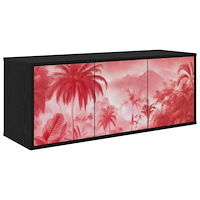 vidaXL Väggmonterad TV-skåp AACHEN 102 x 33 x 40 cm Svart ek
