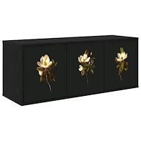 vidaXL Väggmonterad TV-skåp BREMEN 102 x 33 x 40 cm Svart ek