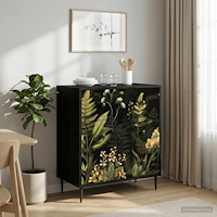 vidaXL Kommode RHENEN Tropisk djungelmönster 66 x 36,5 x 76 cm