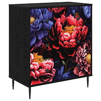 vidaXL Kommode KIEL Mörk piontryck 66 x 36,5 x 76 cm Konstruerat trä