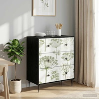 vidaXL Kommode GOTHA Grön trädtryck 66 x 36,5 x 76 cm Konstruerat trä