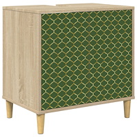 vidaXL Badrumsskåp GELEEN Sonoma-ek 60 x 40 x 60 cm Konstruerat trä