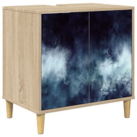vidaXL Badrumsskåp RAALTE Sonoma-ek 60 x 40 x 60 cm Konstruerat trä