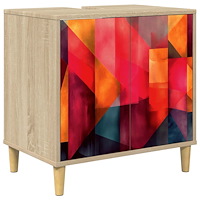 vidaXL Badrumsskåp HEESCH Sonoma-ek 60 x 40 x 60 cm Konstruerat trä