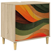 vidaXL Badrumsskåp BONN Sonoma-ek 60 x 40 x 60 cm Konstruerat trä
