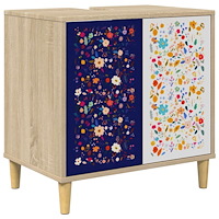 vidaXL Badrumsskåp MAINZ Sonoma-ek 60 x 40 x 60 cm Konstruerat trä