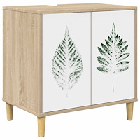 vidaXL Badrumsskåp HANAU Sonoma-ek 60 x 40 x 60 cm Konstruerat trä