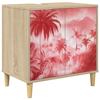 vidaXL Badrumsskåp AACHEN Sonoma-ek 60 x 40 x 60 cm Konstruerat trä