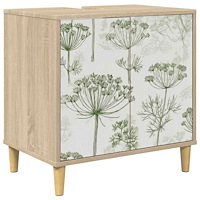 vidaXL Badrumsskåp GOTHA Sonoma-ek 60 x 40 x 60 cm Konstruerat trä