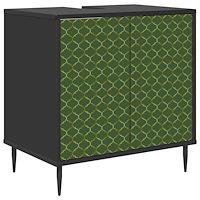 vidaXL Badrumsskåp GELEEN Svart ek 60 x 40 x 61 cm Konstruerat trä