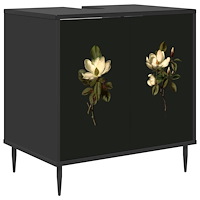 vidaXL Badrumsskåp BREMEN Svart ek 60 x 40 x 61 cm Konstruerat trä