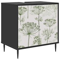 vidaXL Badrumsskåp GOTHA Svart ek 60 x 40 x 61 cm Konstruerat trä