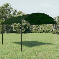 vidaXL Paviljong 4 x 3 x 2,6 m Grön Polyester och Stål