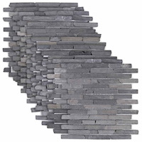 vidaXL Mosaikplattor Grå 30 x 30 cm Marmor