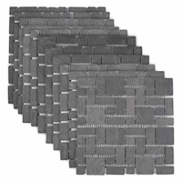 vidaXL Mosaikplattor Grå 30 x 30 cm Marmor