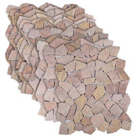 vidaXL Mosaikplattor Röd 30 x 30 cm Marmor