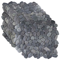 vidaXL Pebble Tiles Grå 30 x 30 cm Flodsten